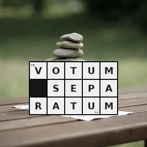 Hasło krzyżówkowe zdanie odrębne - votum separatum – rozwiązanie, synonimy, podpowiedzi i definicje krzyżówkowe